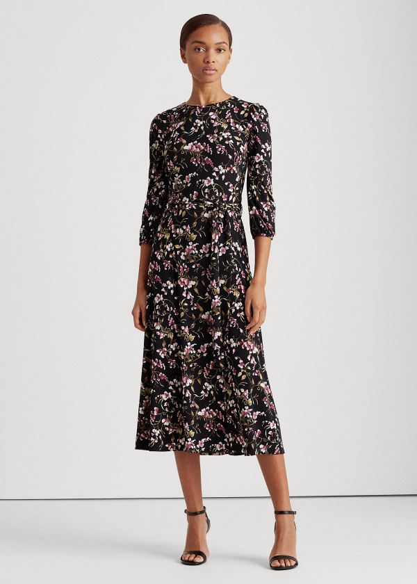 Vestido Ralph Lauren Floral Balloon-Sleeve Mulher 53721-DWOJ